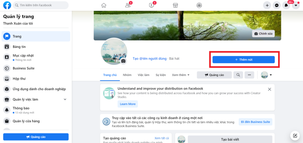 Cách thêm nút tìm hiểu thêm vào bài đăng trên facebook