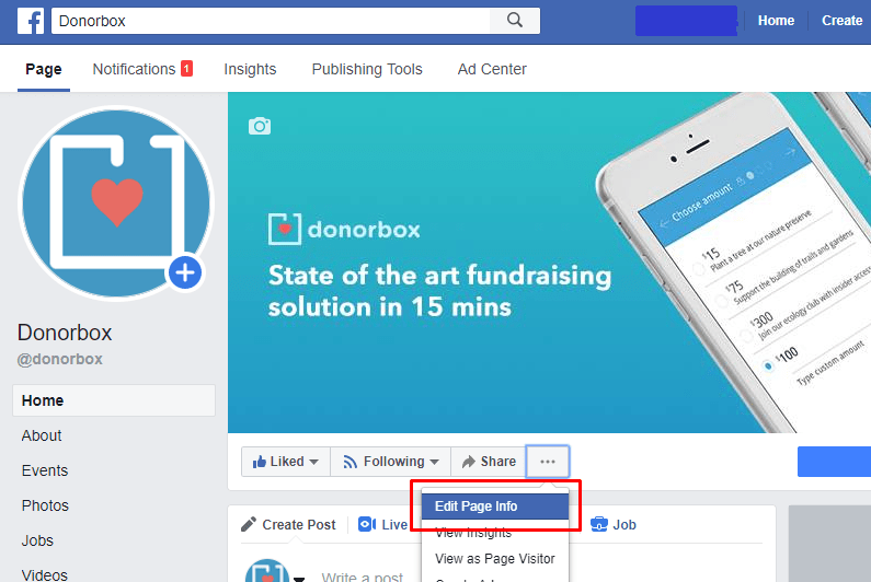 How to add Paypal donate button to Facebook Page