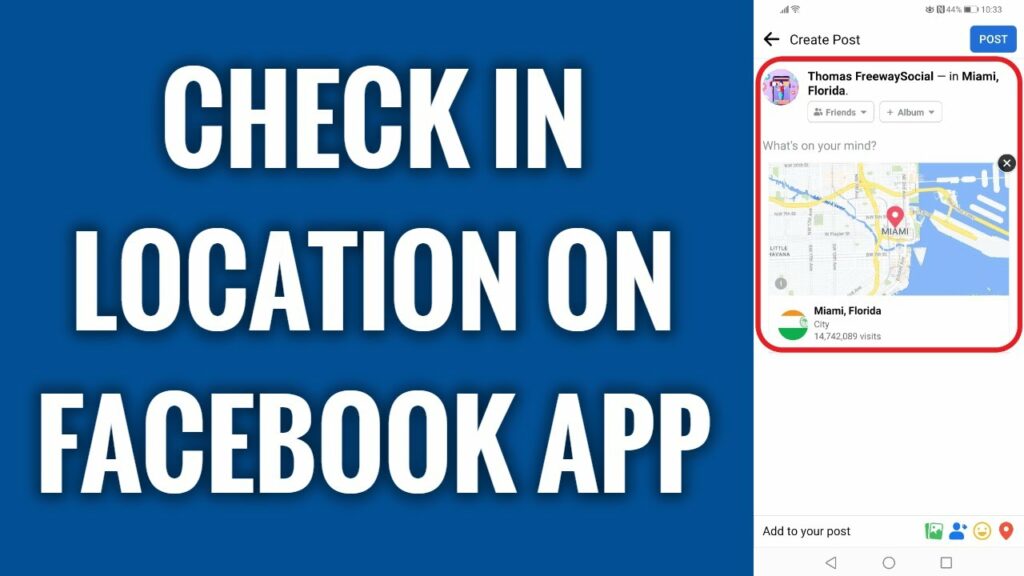 How to add location on facebook post