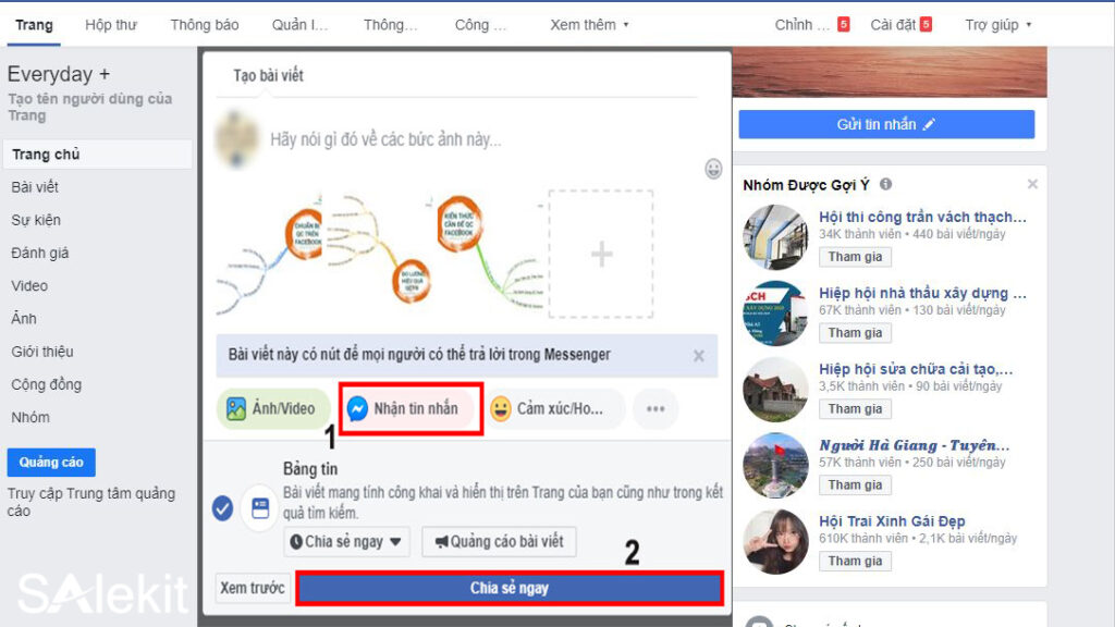 Cách thêm nút chia sẻ trên trang facebook