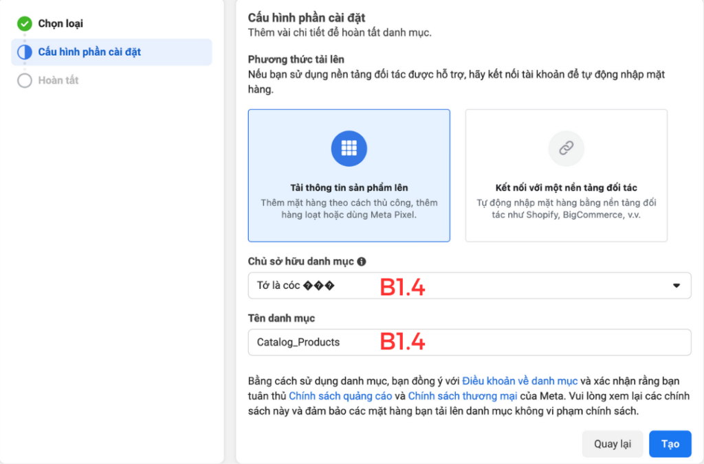 Cách thêm sản phẩm vào danh mục Facebook từ Shopify