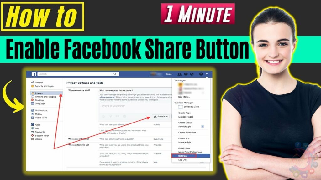 Enable share button to increase interaction for Facebook page