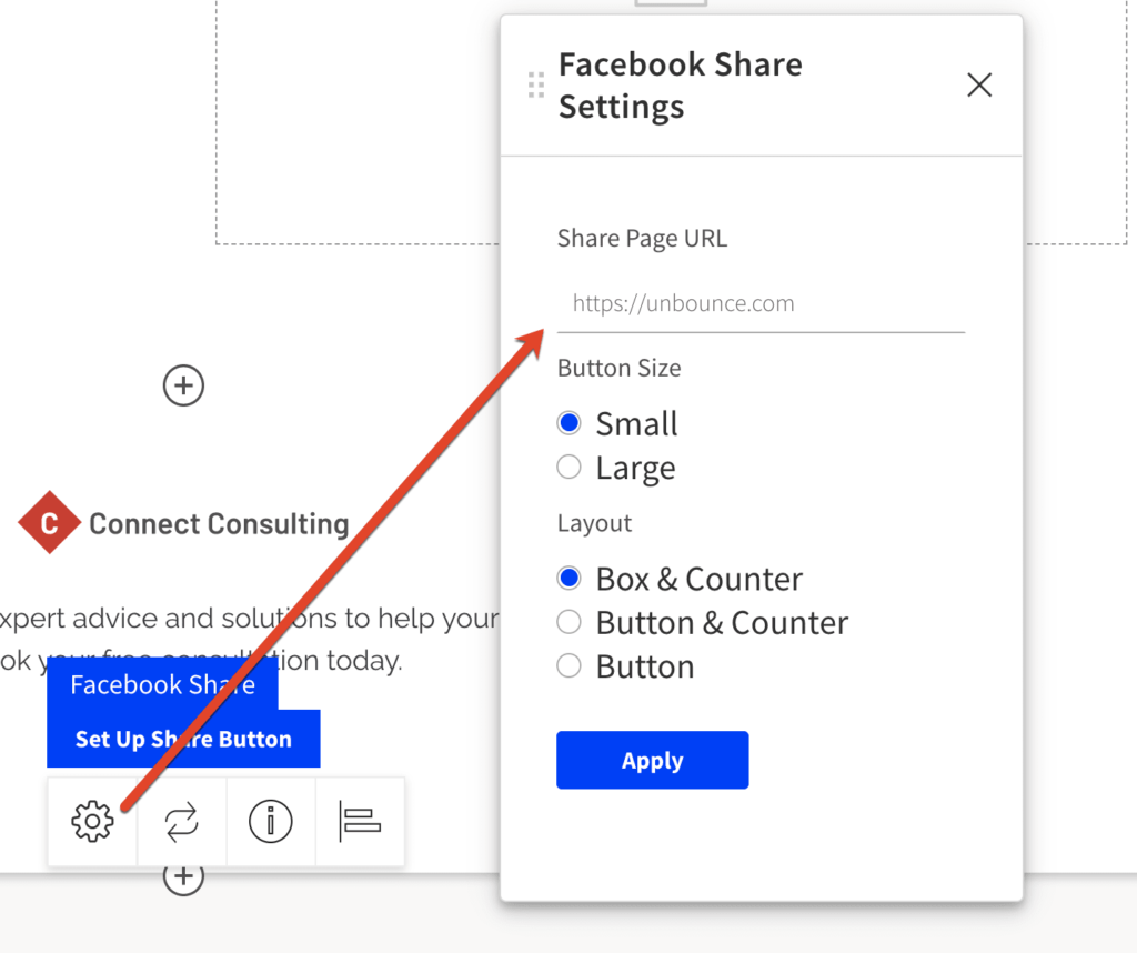 How to add share button on Facebook page