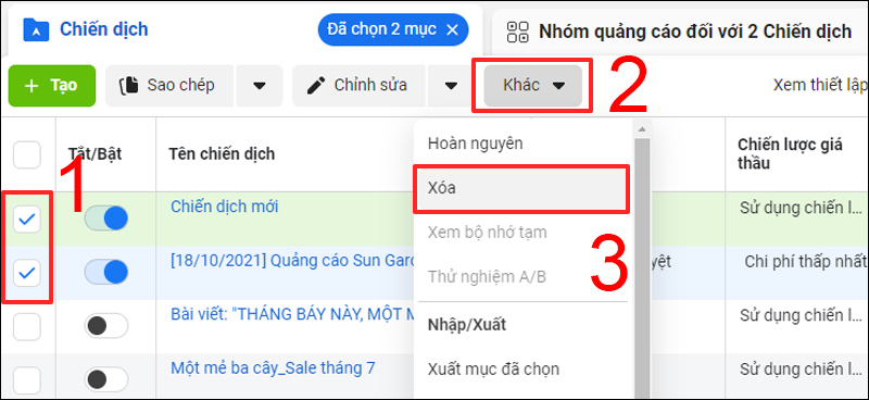 cách tạo chiến dịch thích trang Facebook