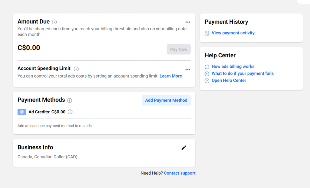 how to create a prepaid ad account facebook