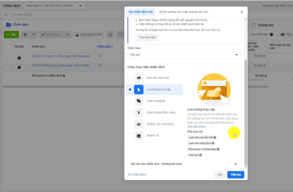 Cách tạo quảng cáo gọi điện trên facebook