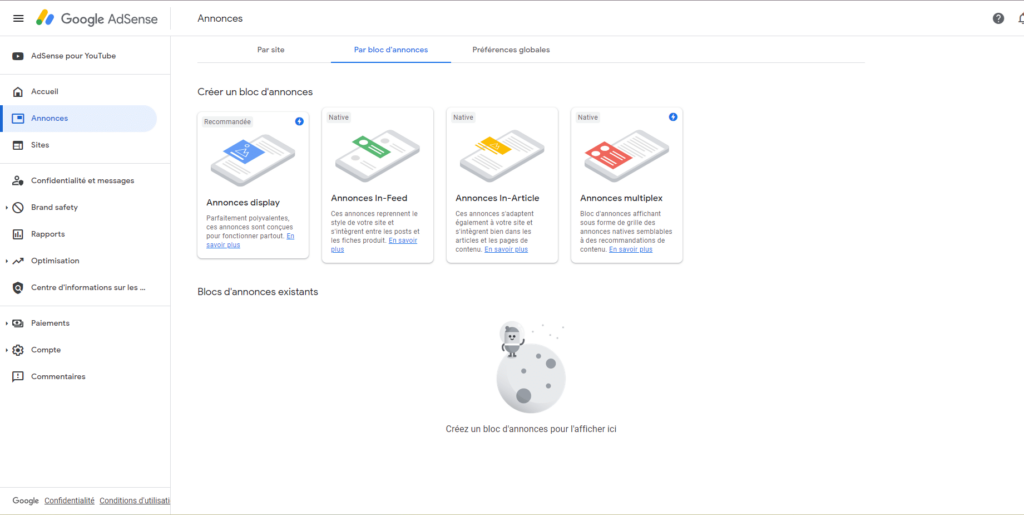 Facebook AdSense Account Types