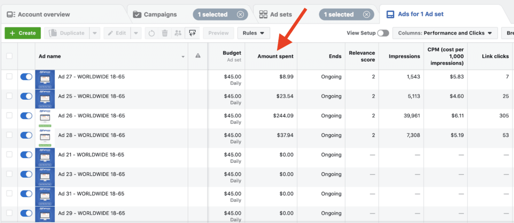 How to create a minimum budget ad on Facebook