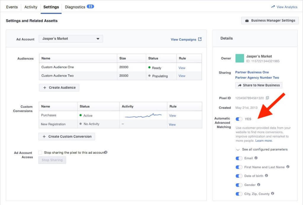 How to create a new fb pixel
