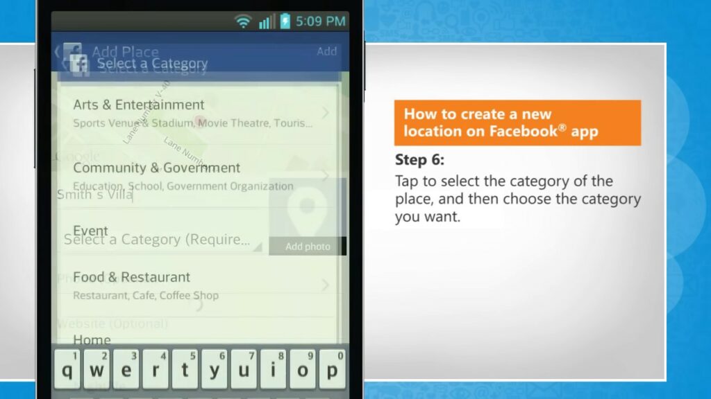 What is the purpose of creating a place on Facebook?