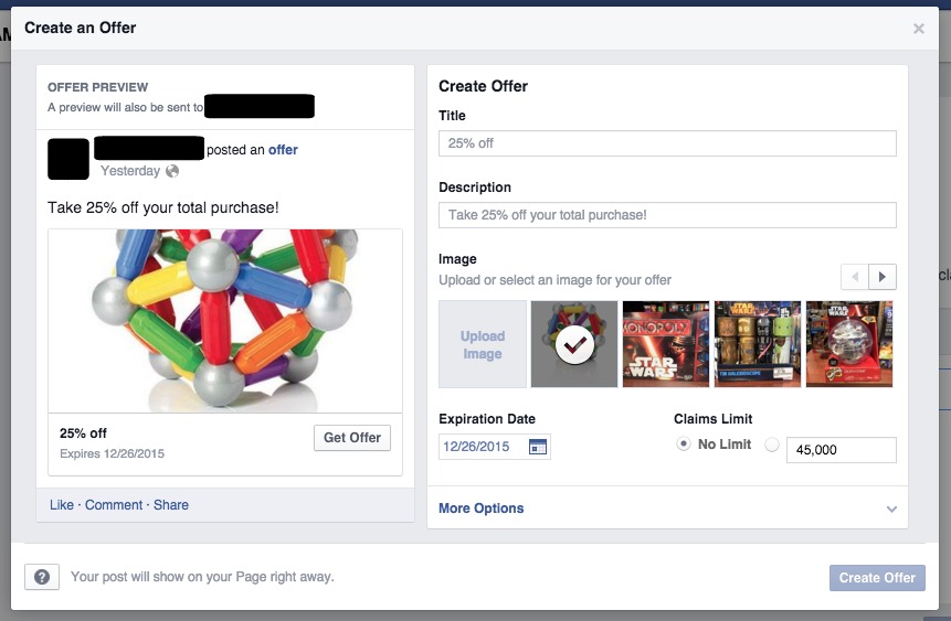 Benefits of Creating Offers on Facebook Pages