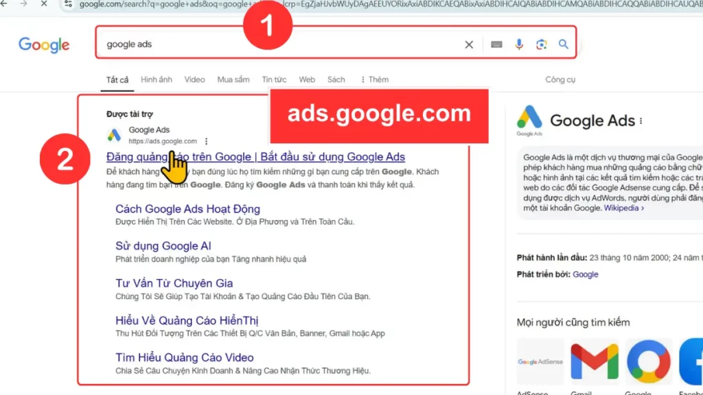 Làm thế nào để có được một quảng cáo tài trợ trên google?