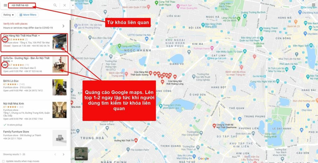 Những lợi ích đáng kể khi quảng cáo trên Google Map