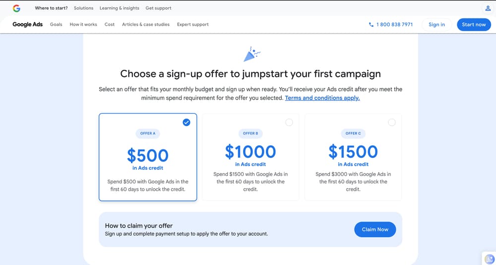 How to get a Google Ads coupon to optimize your campaign costs