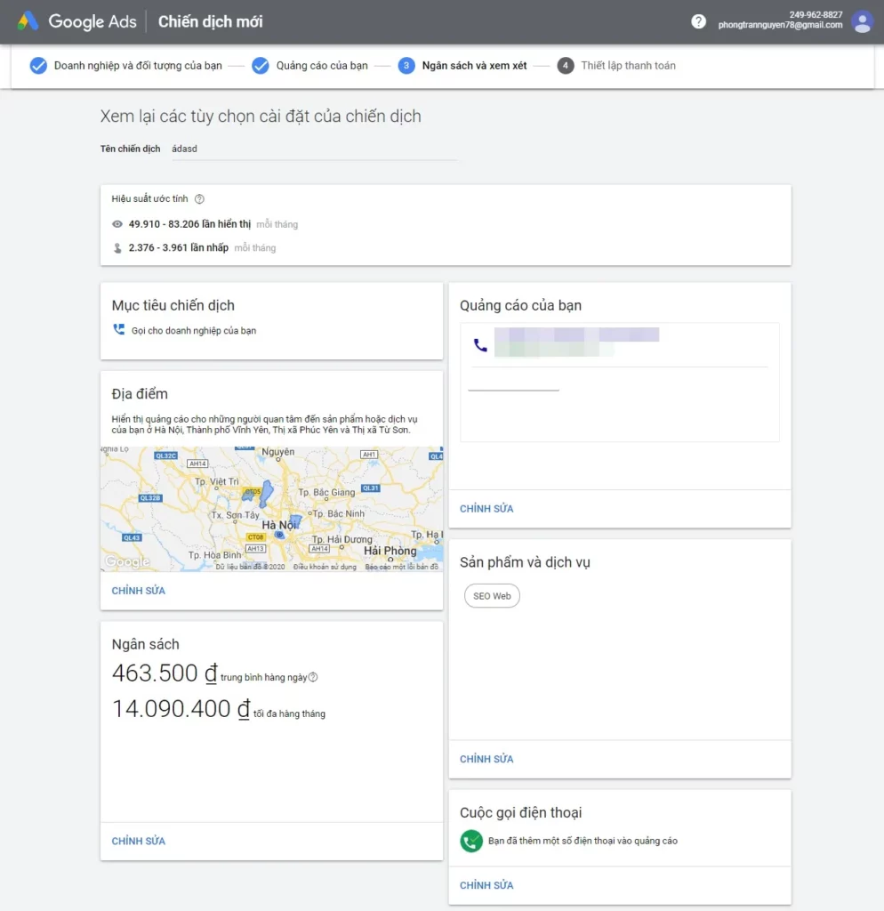 cách chạy quảng cáo Google trên trang Web