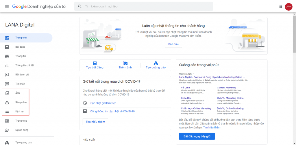 cách thêm Google doanh nghiệp của tôi vào Google Ads