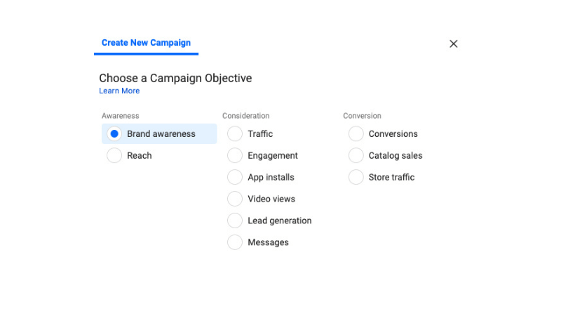 Ad objectives suitable for the local scale