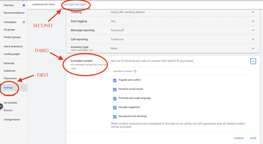 Google Ads Placement Exclusion List