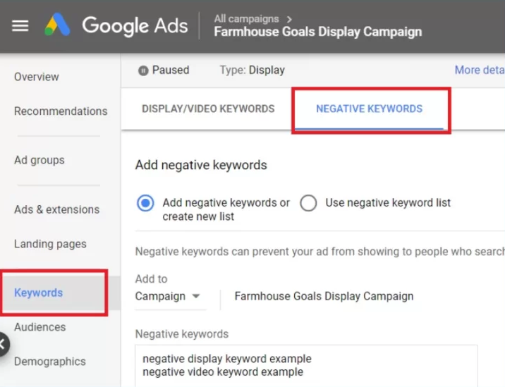 The Impact of Negative Keywords Shopping Campaigns