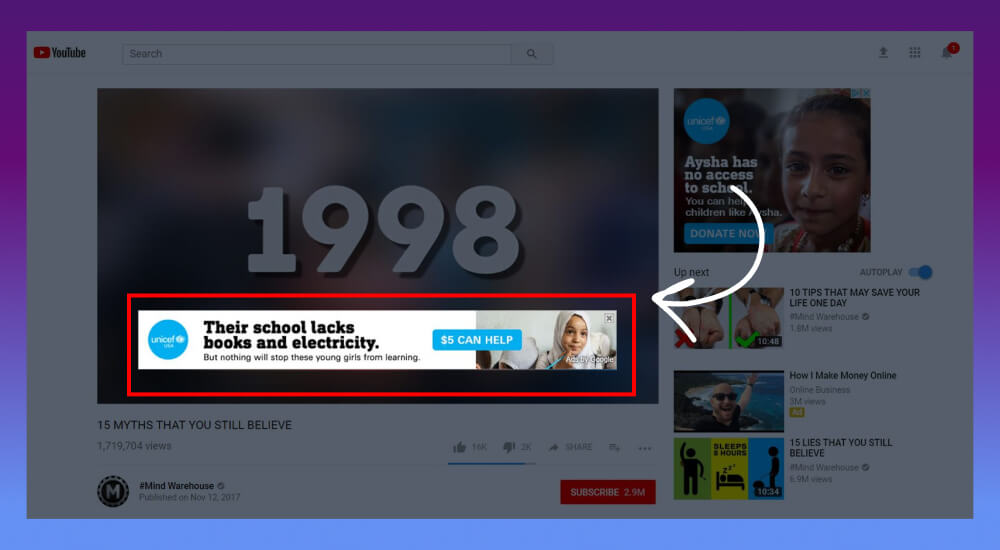 Cách nền tảng nhận diện thông số kỹ thuật quảng cáo trong luồng YouTube