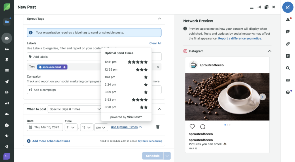 How does the algorithm define increase active followers on instagram?