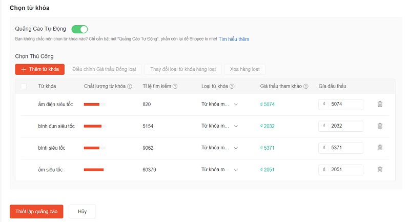 Quảng cáo trả phí trên Shopee gồm những định dạng nào?