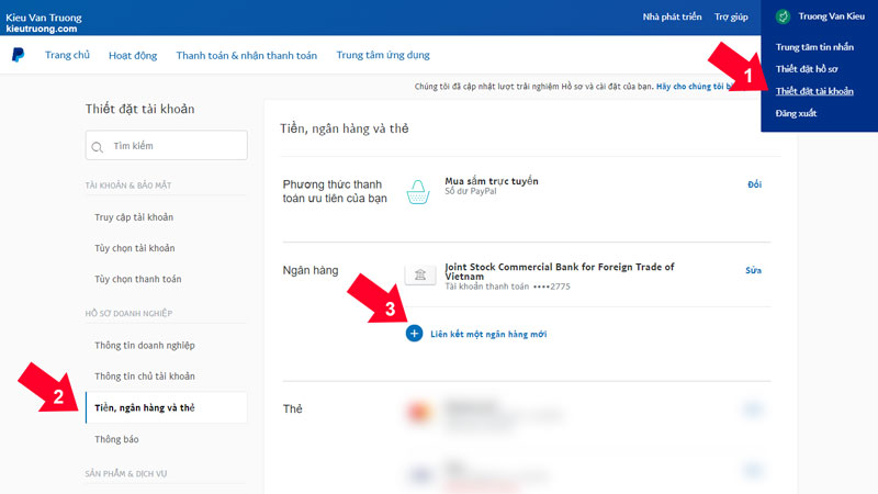 Bảng tính chi phí thực tế khi rút tiền PayPal về tài khoản ngân hàng liên kết Shopee